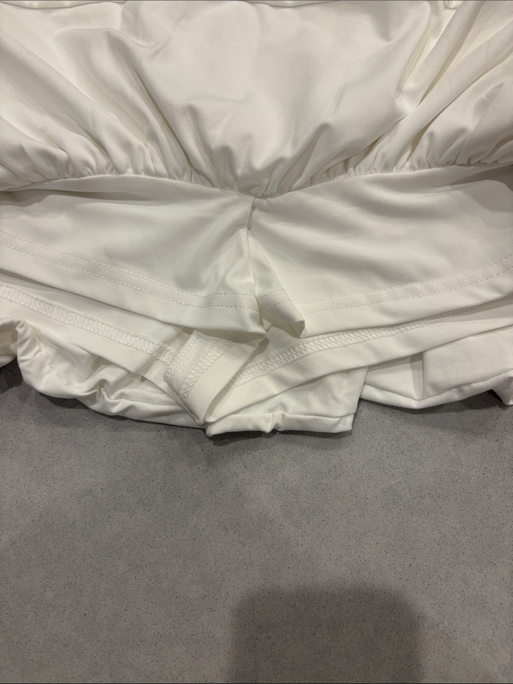 Peppermayo White Ruffle Mini Skirt with Drawstring - Picture 3 of 4